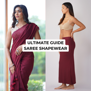 Our saree shapewear is available in sizes S, M, L, and XL. We guarantee a  perfect fit for every body type, ensuring you feel confident an