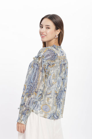 Boho Chic Paisley Print Top