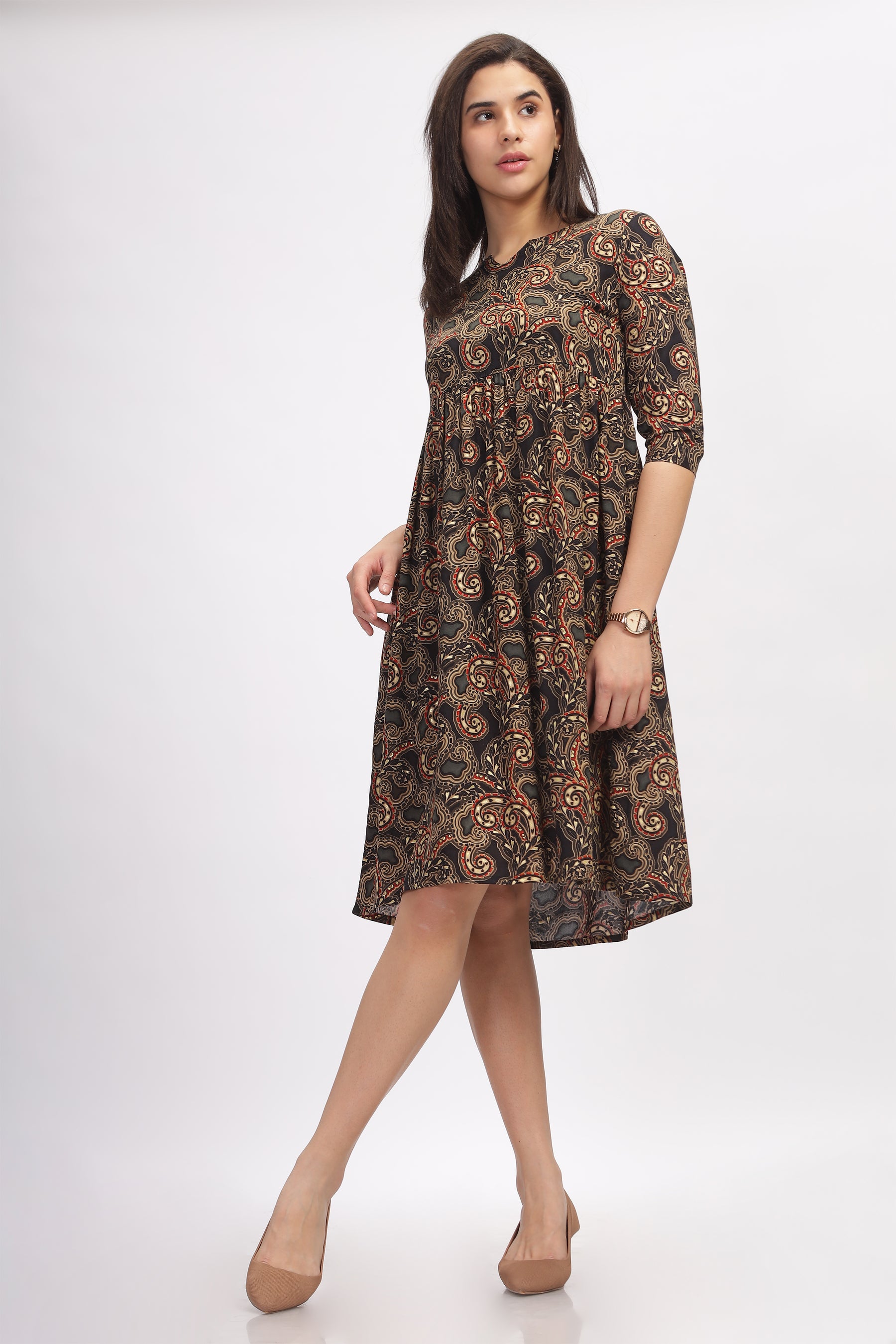 Viscose Summer Mini Dress - Forest Green