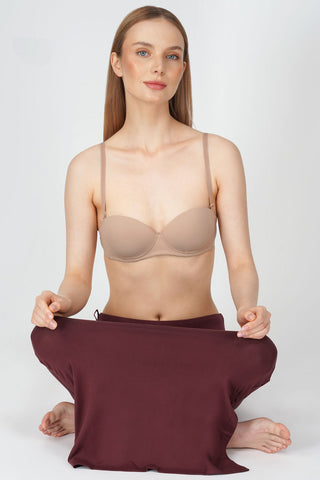 Everyday saree shapewear - Mahogany Red