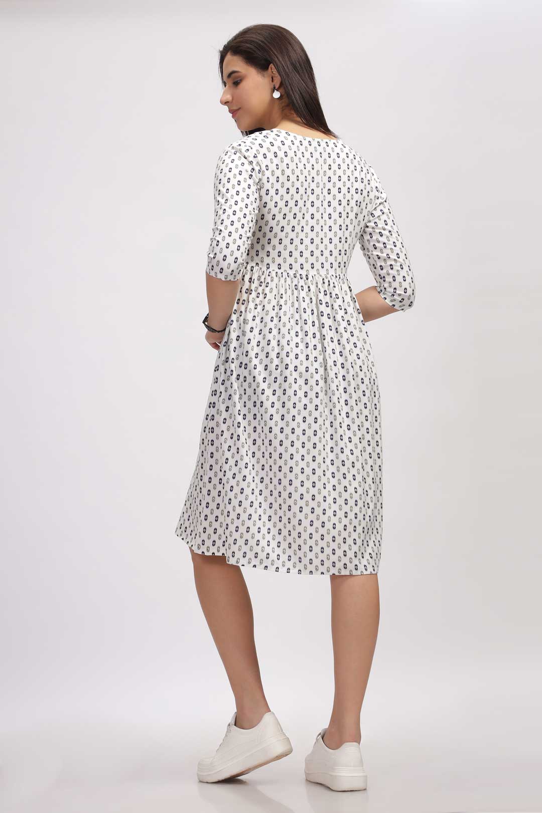 Viscose Summer Mini Dress - White