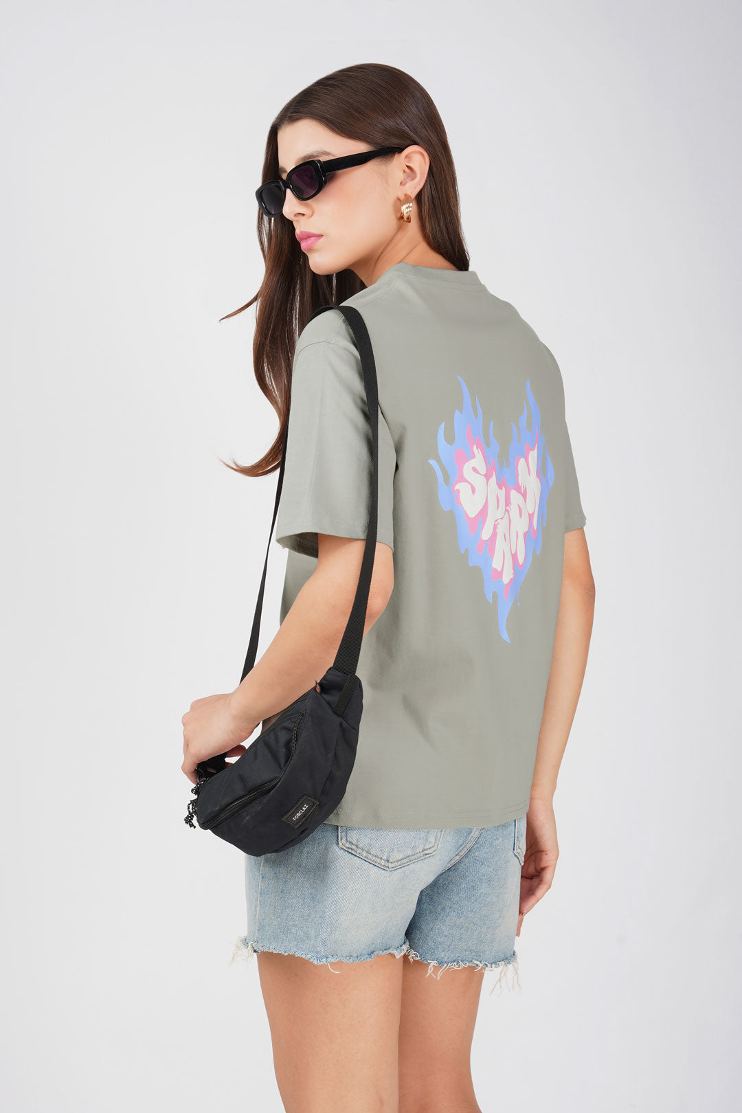 Cotton oversized Tshirt Light Grey - Spark