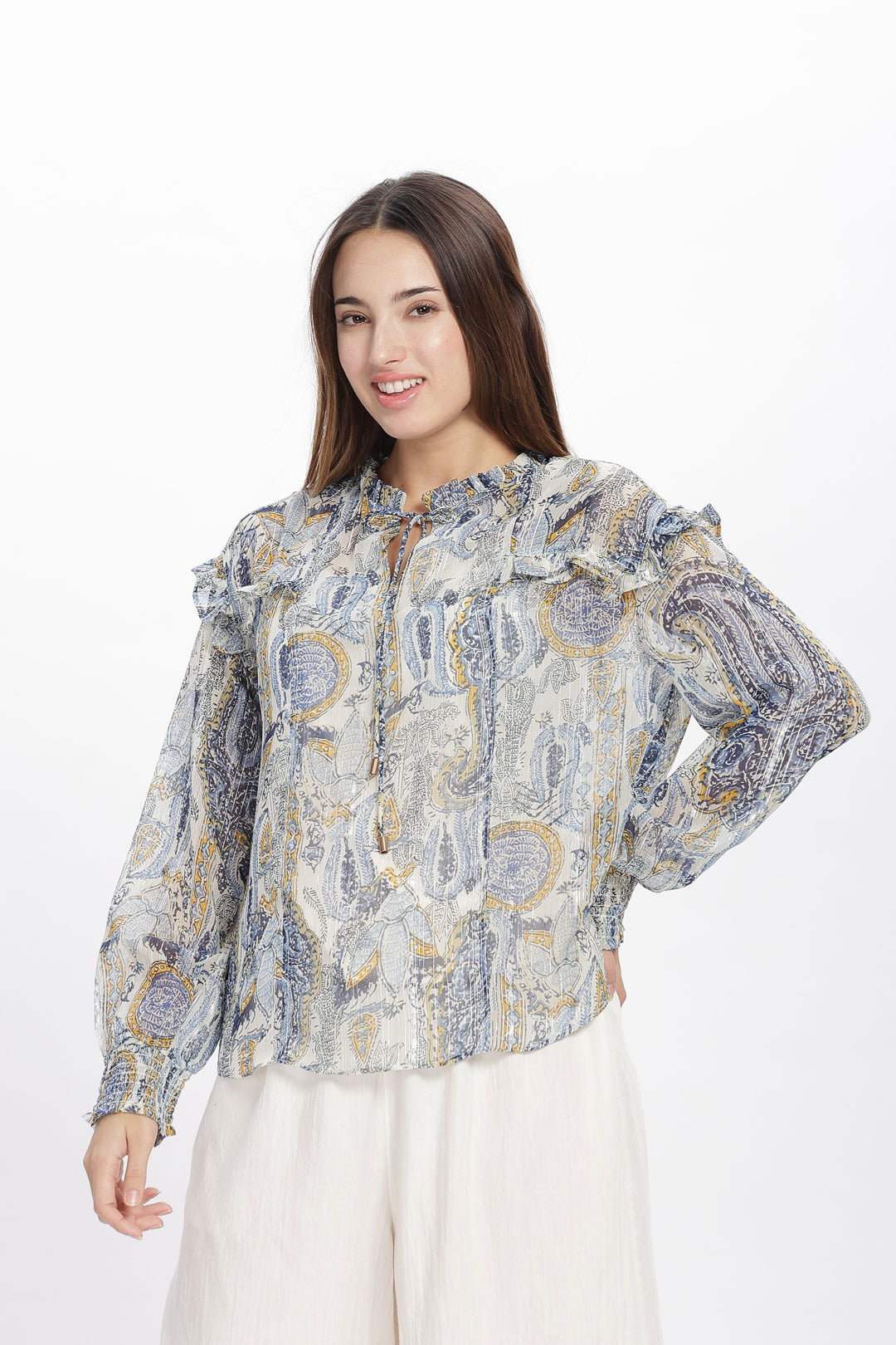 Boho Chic Paisley Print Top