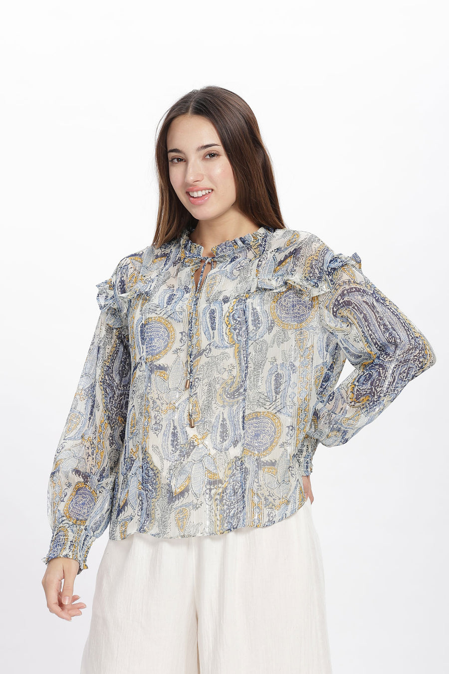 Boho Chic Paisley Print Top