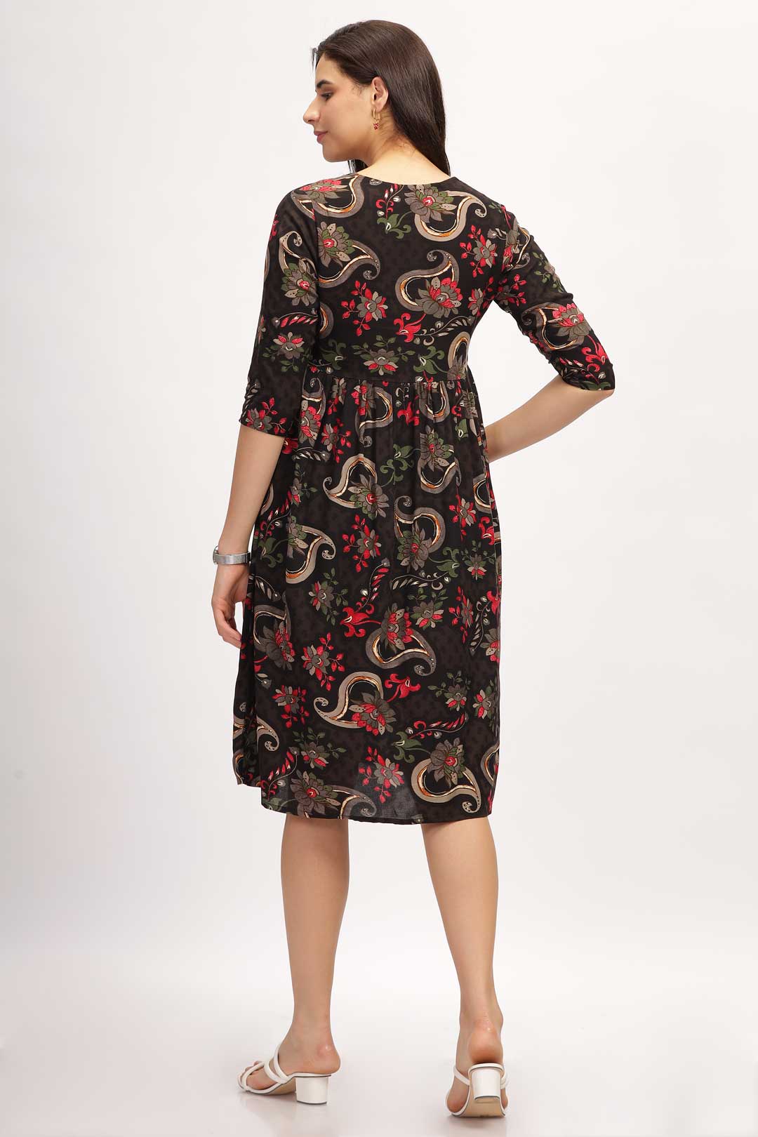Viscose Summer Mini Dress - Black