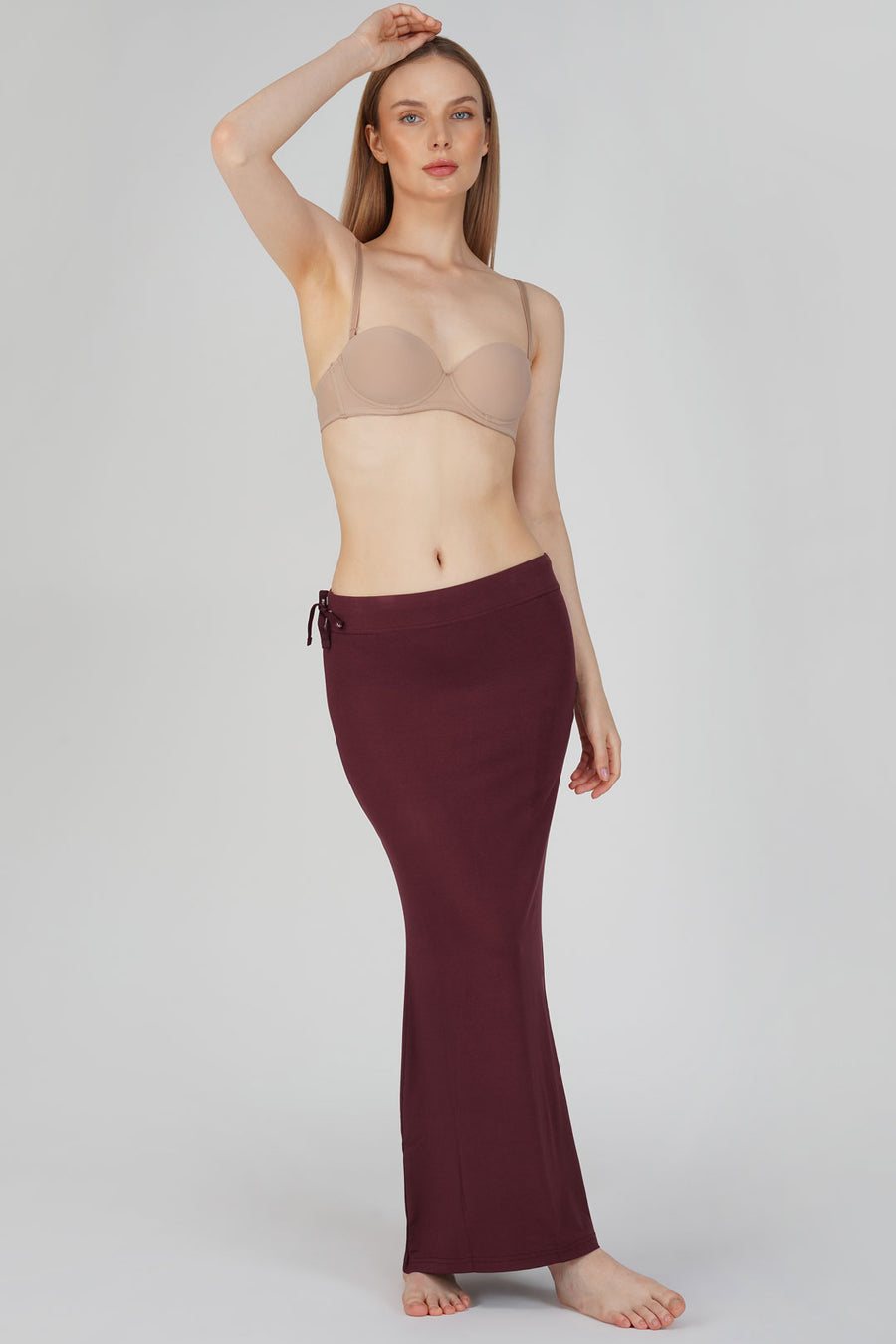 Everyday saree shapewear - Mahogany Red