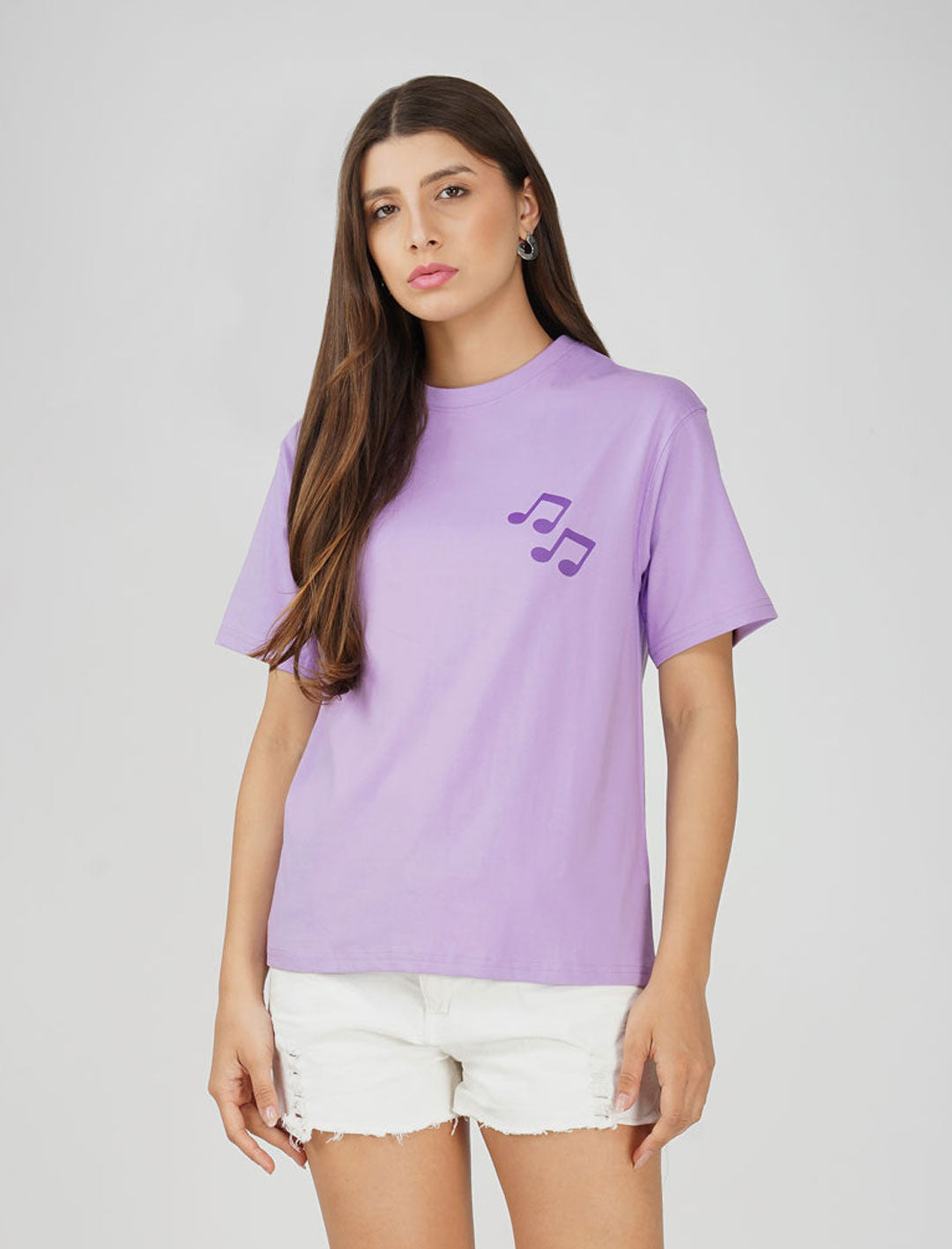 Cotton oversized Tshirt Lilac - Melody
