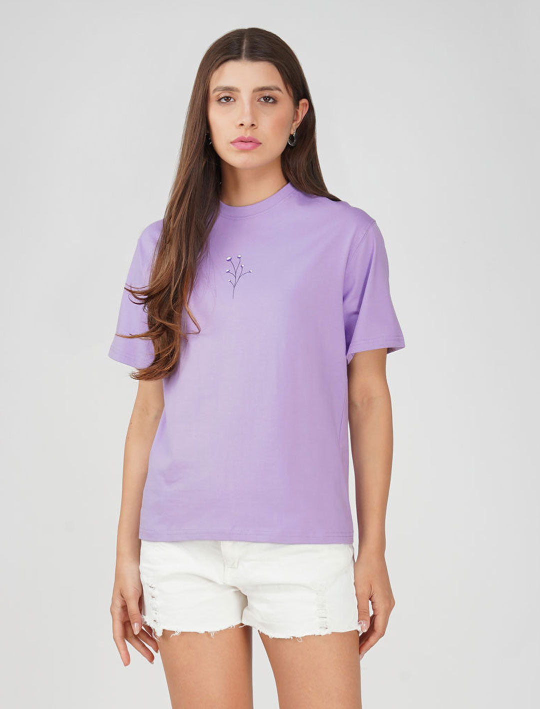 Cotton oversized Tshirt Lilac - Choas