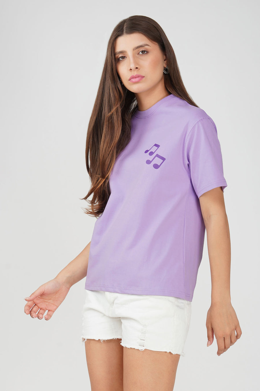 Cotton oversized Tshirt Lilac - Melody
