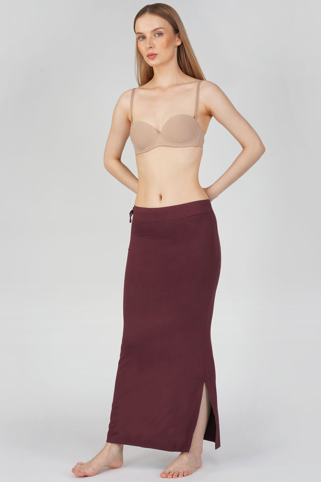 Everyday saree shapewear - Mahogany Red