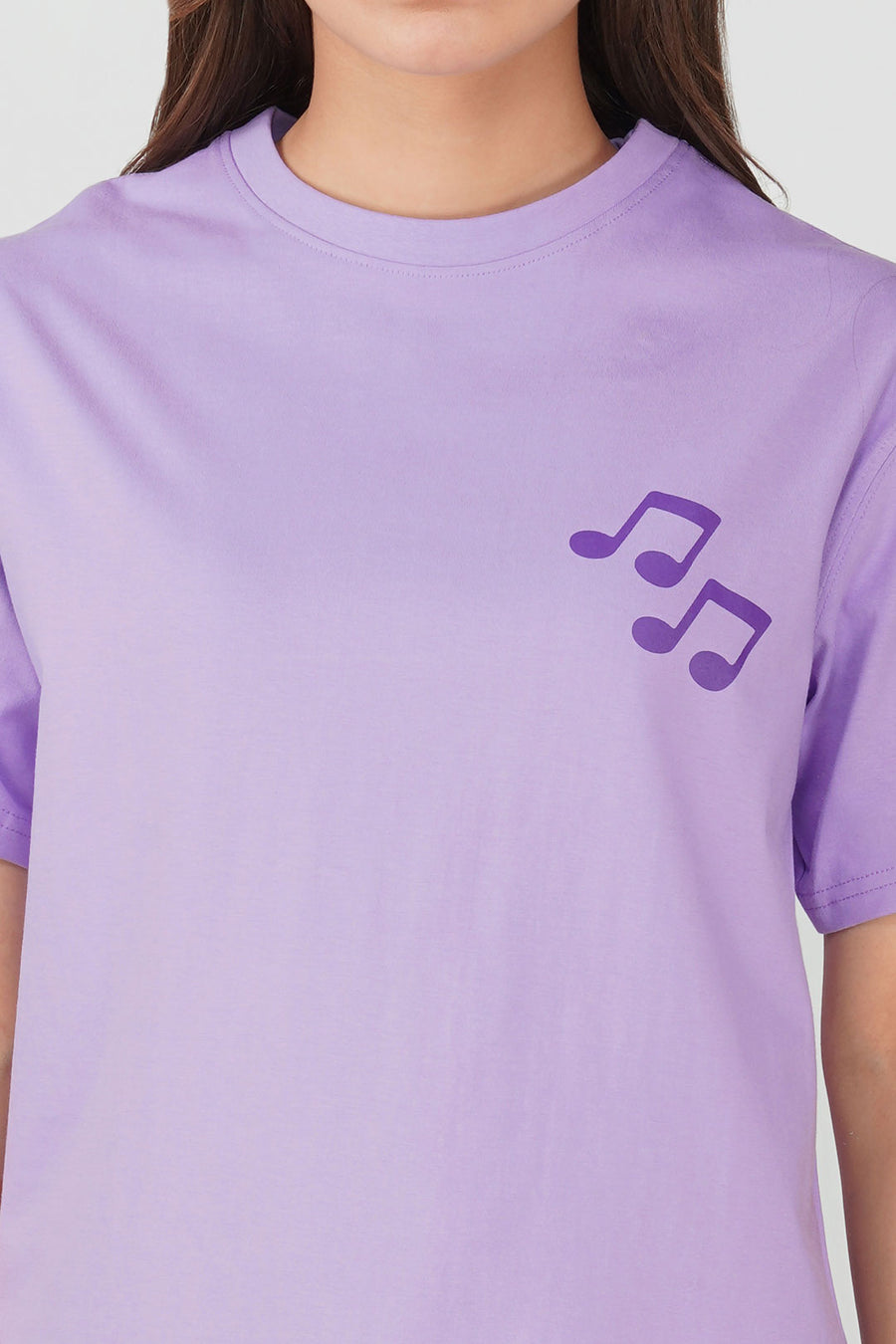 Cotton oversized Tshirt Lilac - Melody