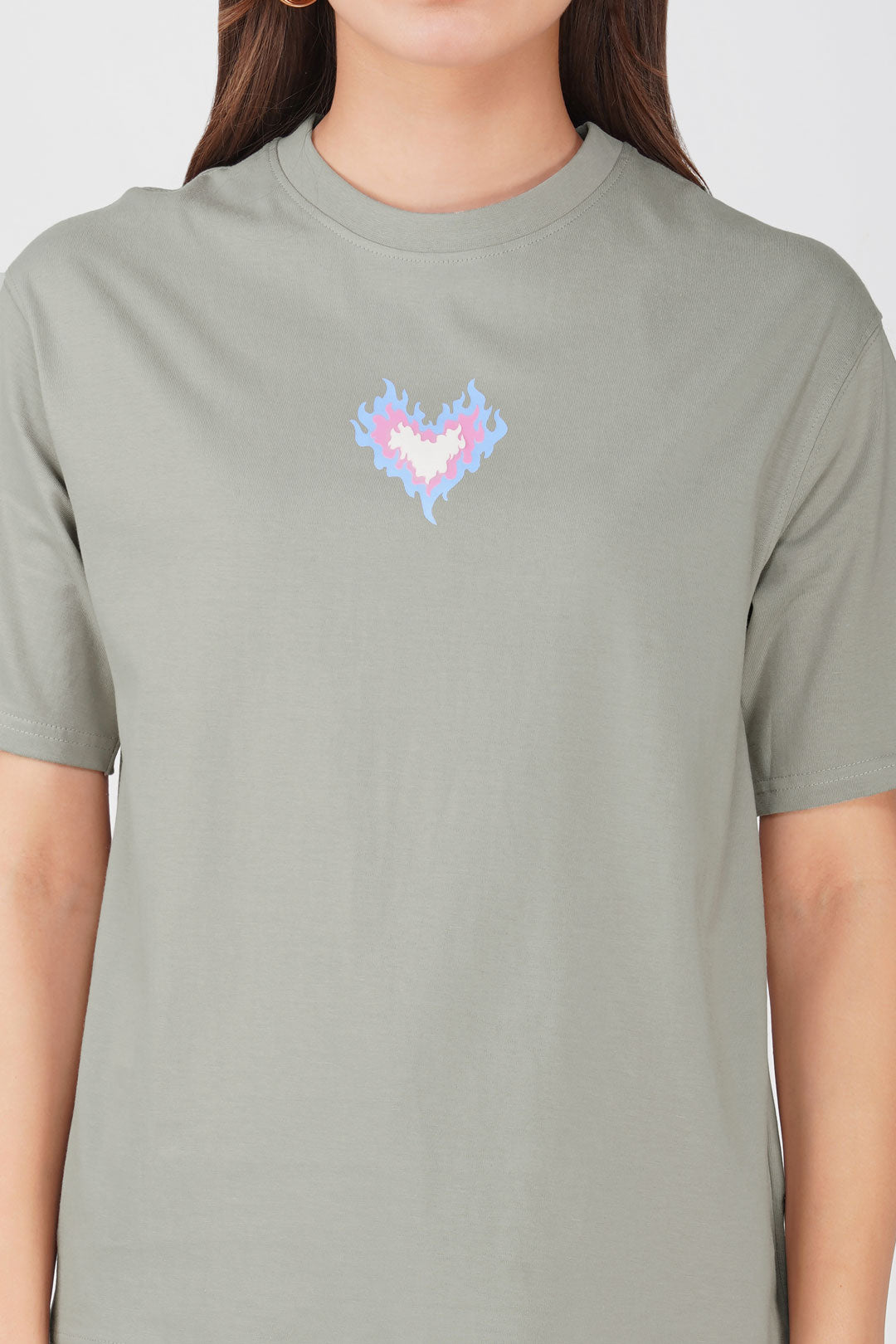 Cotton oversized Tshirt Light Grey - Spark