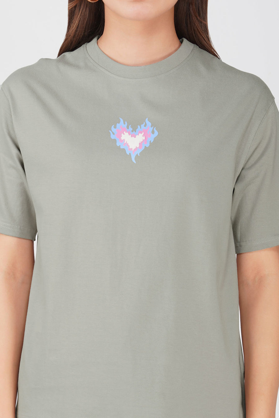 Cotton oversized Tshirt Light Grey - Spark