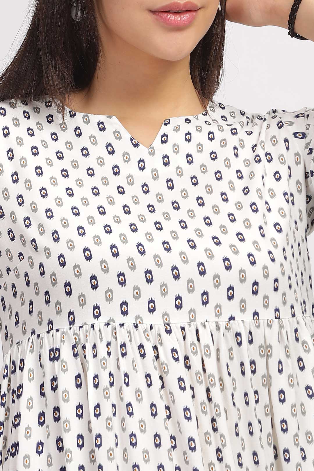 Viscose Summer Mini Dress - White
