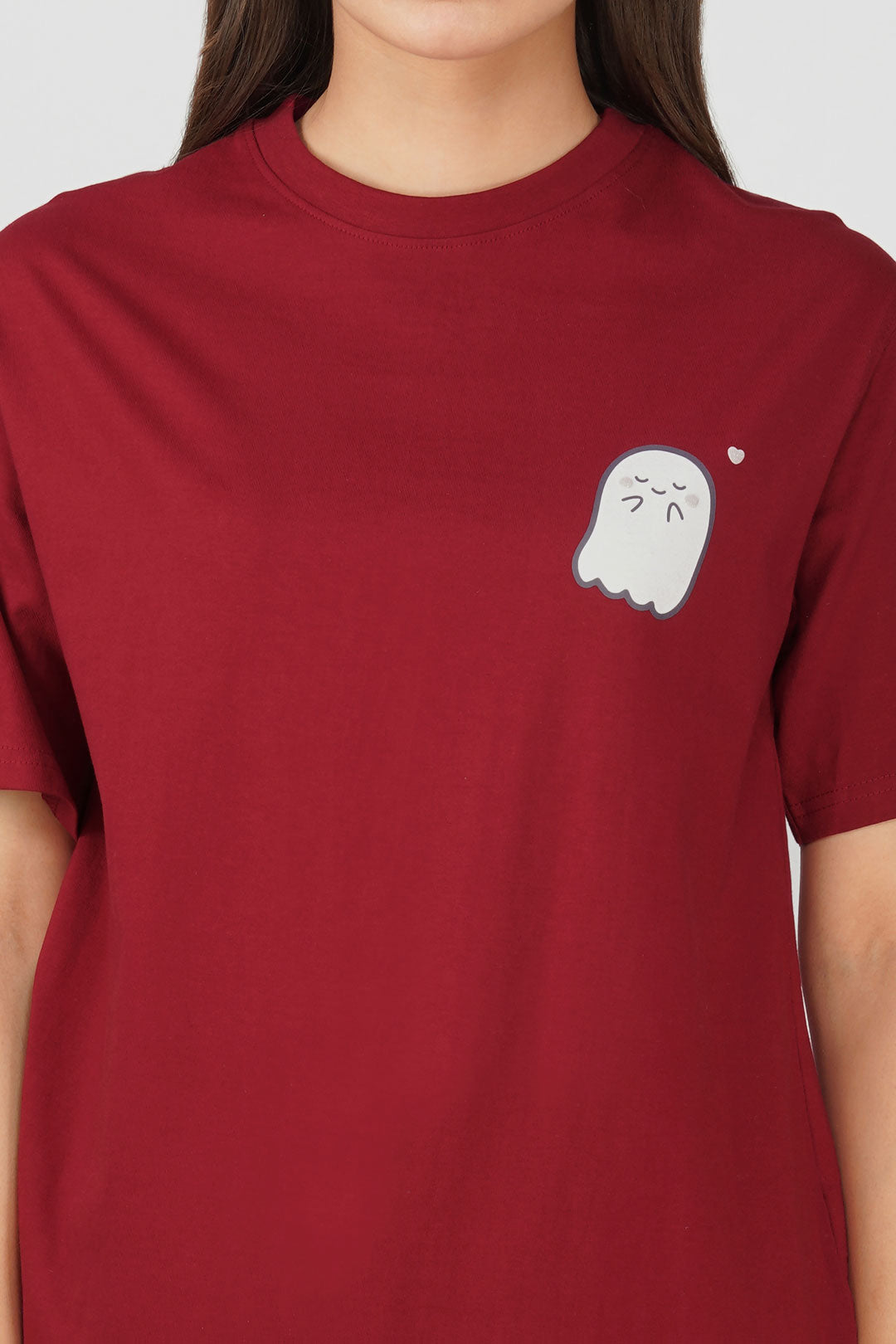Cotton oversized Tshirt Scarlet Red - Boo(RED)