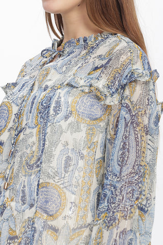 Boho Chic Paisley Print Top