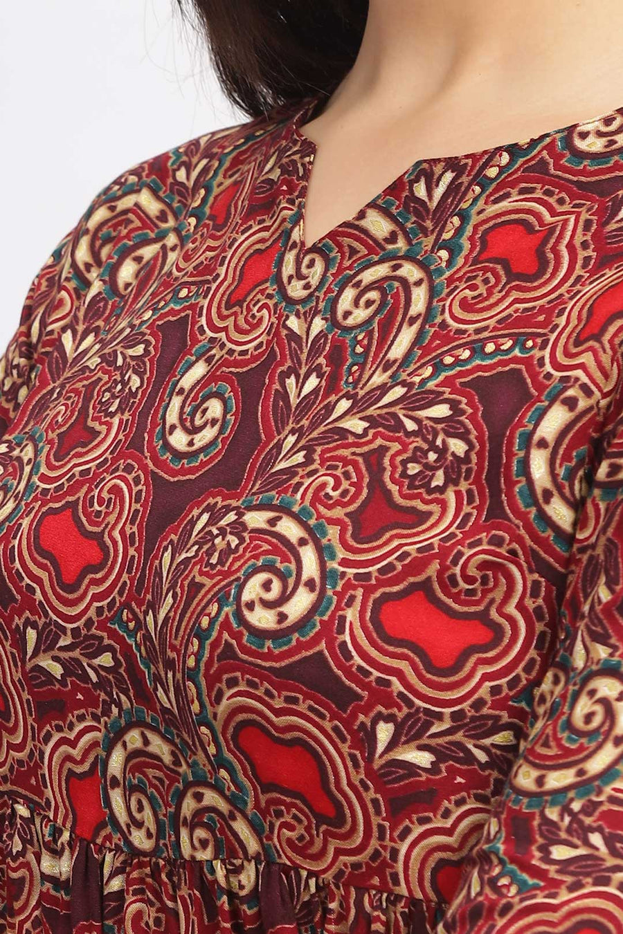 Viscose Summer Mini Dress - Dark Pink