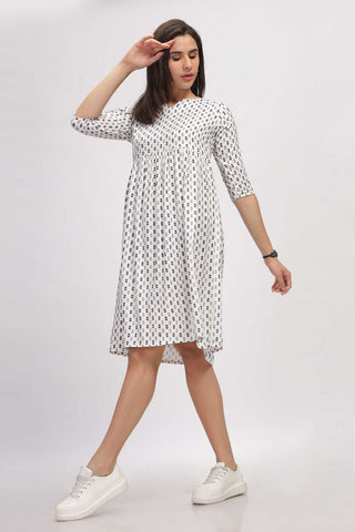 Viscose Summer Mini Dress - White