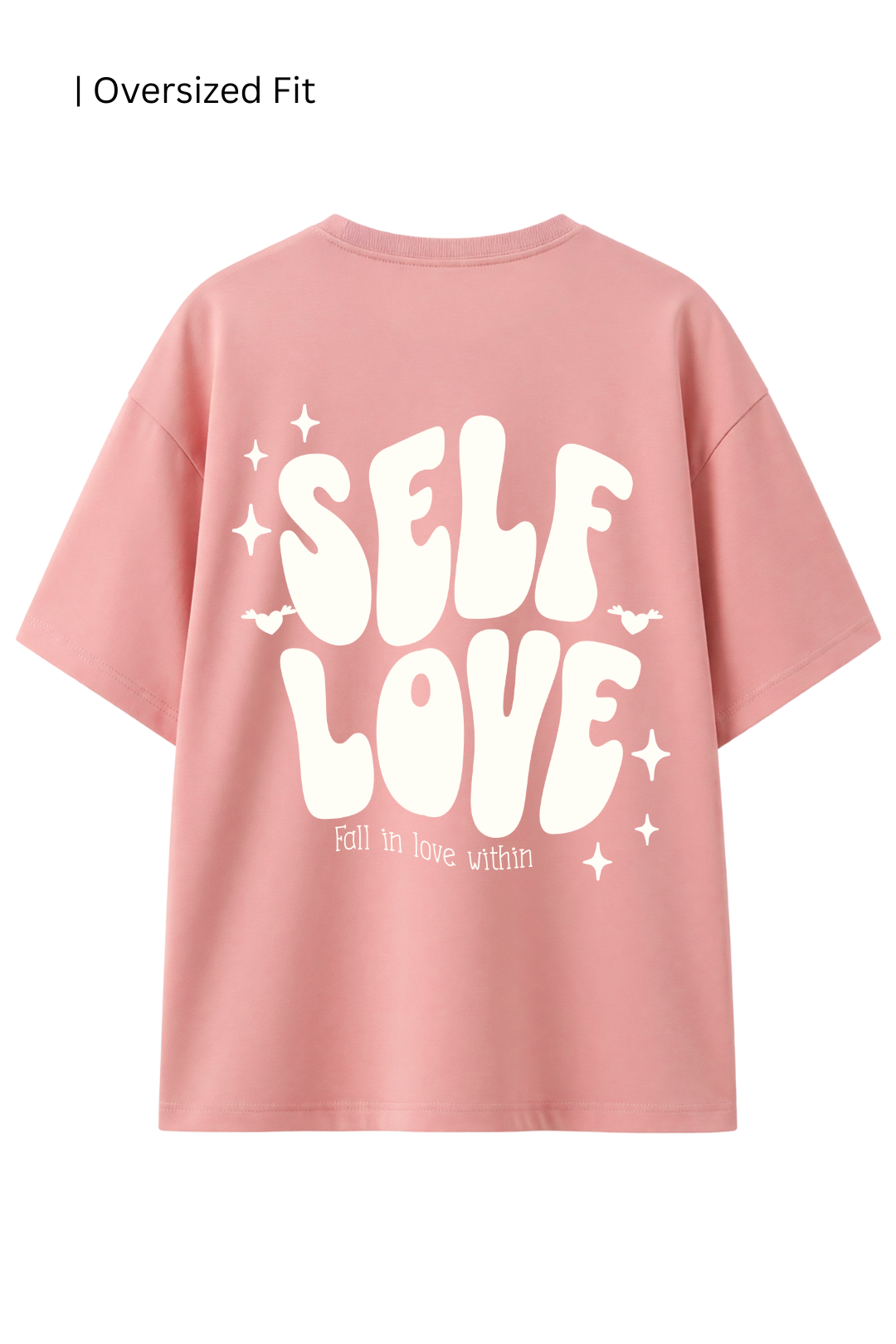 Cotton Oversized Tshirt - peach - SELF LOVE