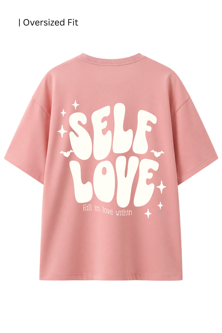 Cotton Oversized Tshirt - peach - SELF LOVE