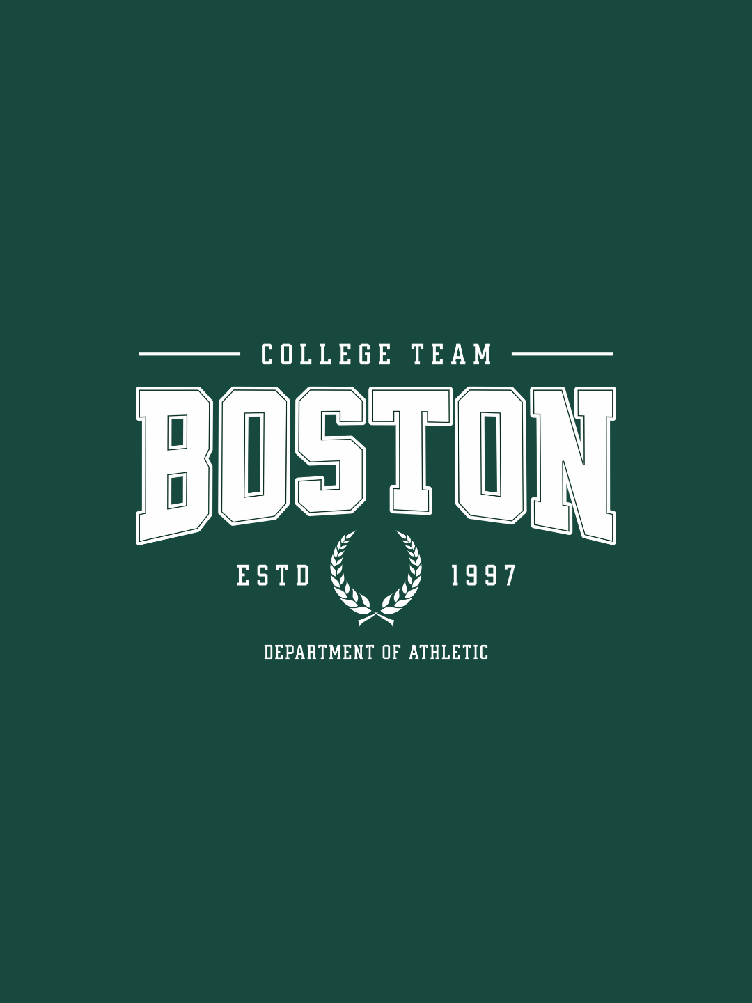 Cotton Relaxed fit Tshirt - White - Boston college team