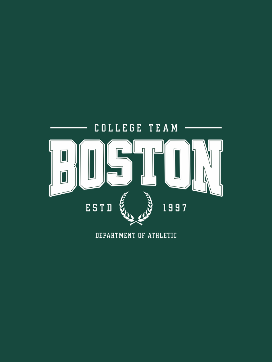 Cotton Relaxed fit Tshirt - Green - Boston college team