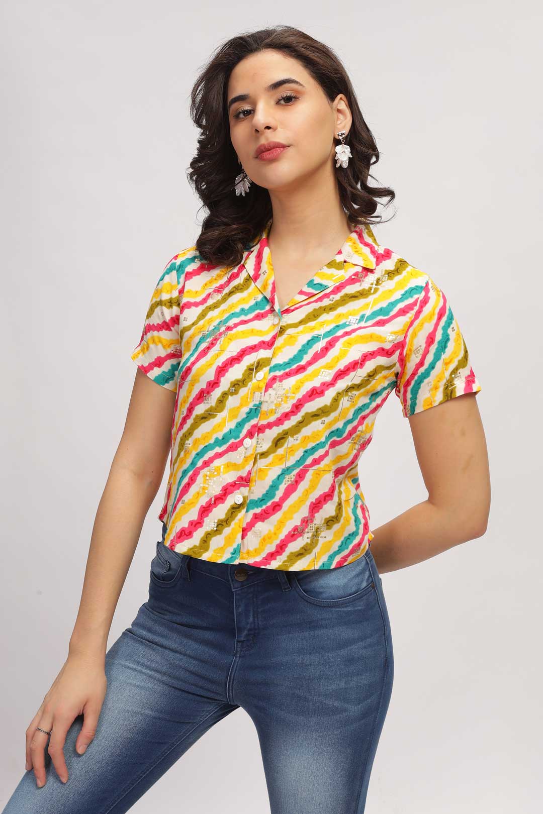 Abstract print shirt - Multicolor