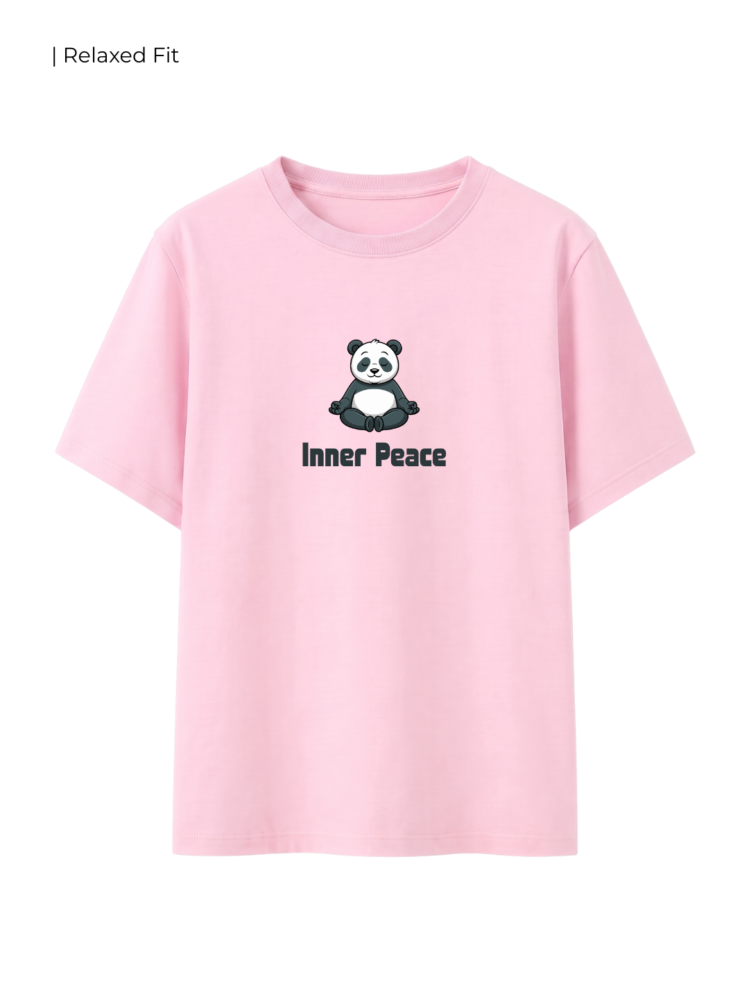 Cotton Relaxed fit Tshirt - Baby pink - Inner peace