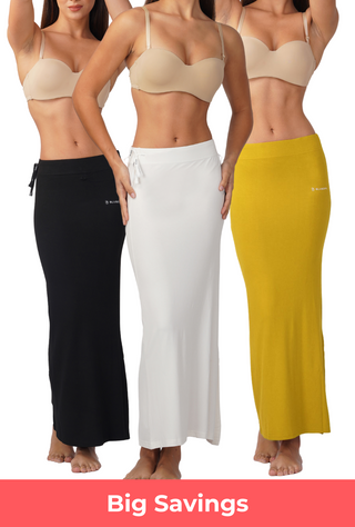 Essentials Pack (Black,Gold,white) - Everyday Saree shapewear