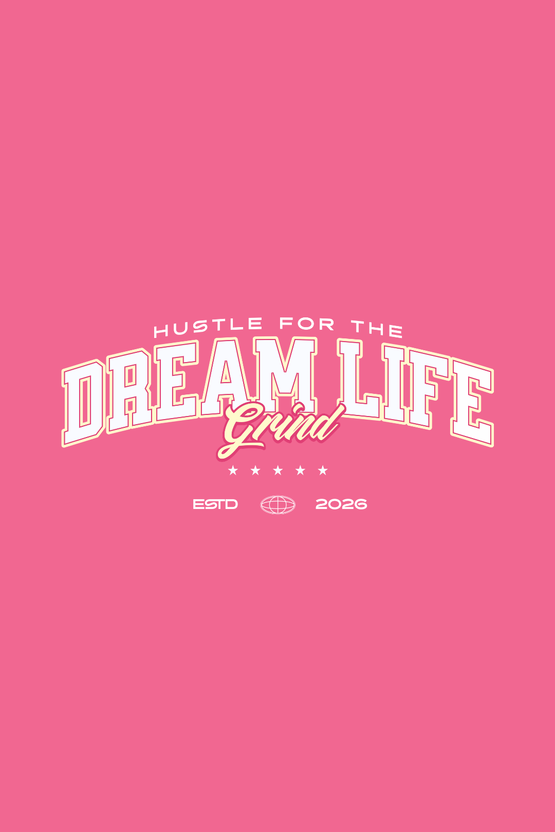 Cotton Oversized Tshirt - Pink -  HUSTLE FOR THE DRESM LIFE