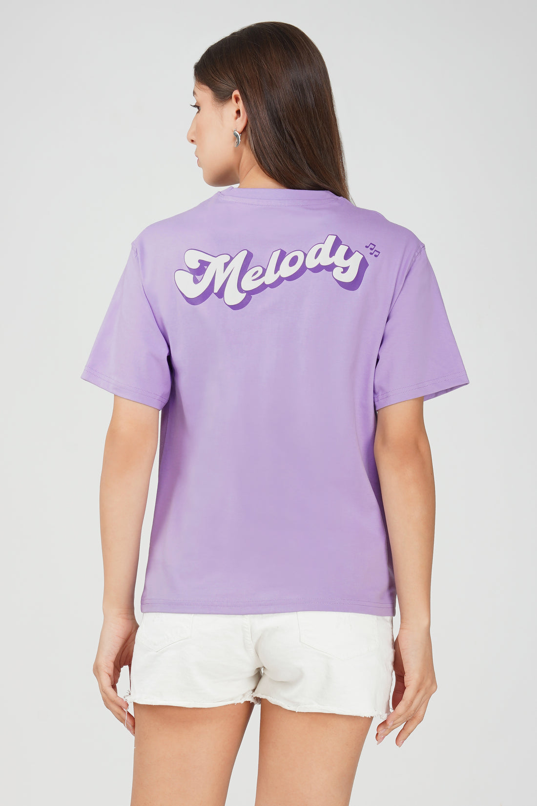 Cotton oversized Tshirt Lilac - Melody