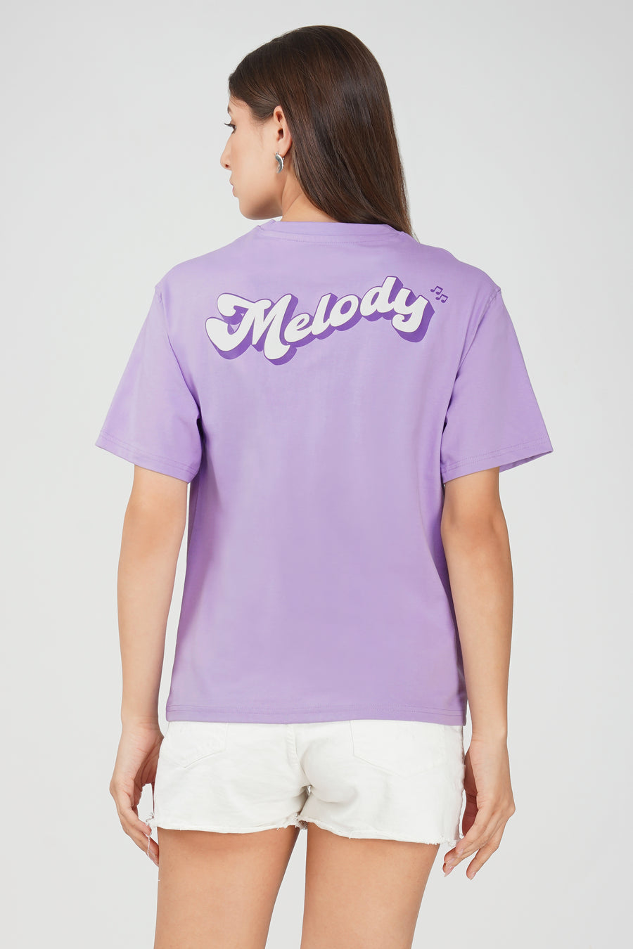 Cotton oversized Tshirt Lilac - Melody