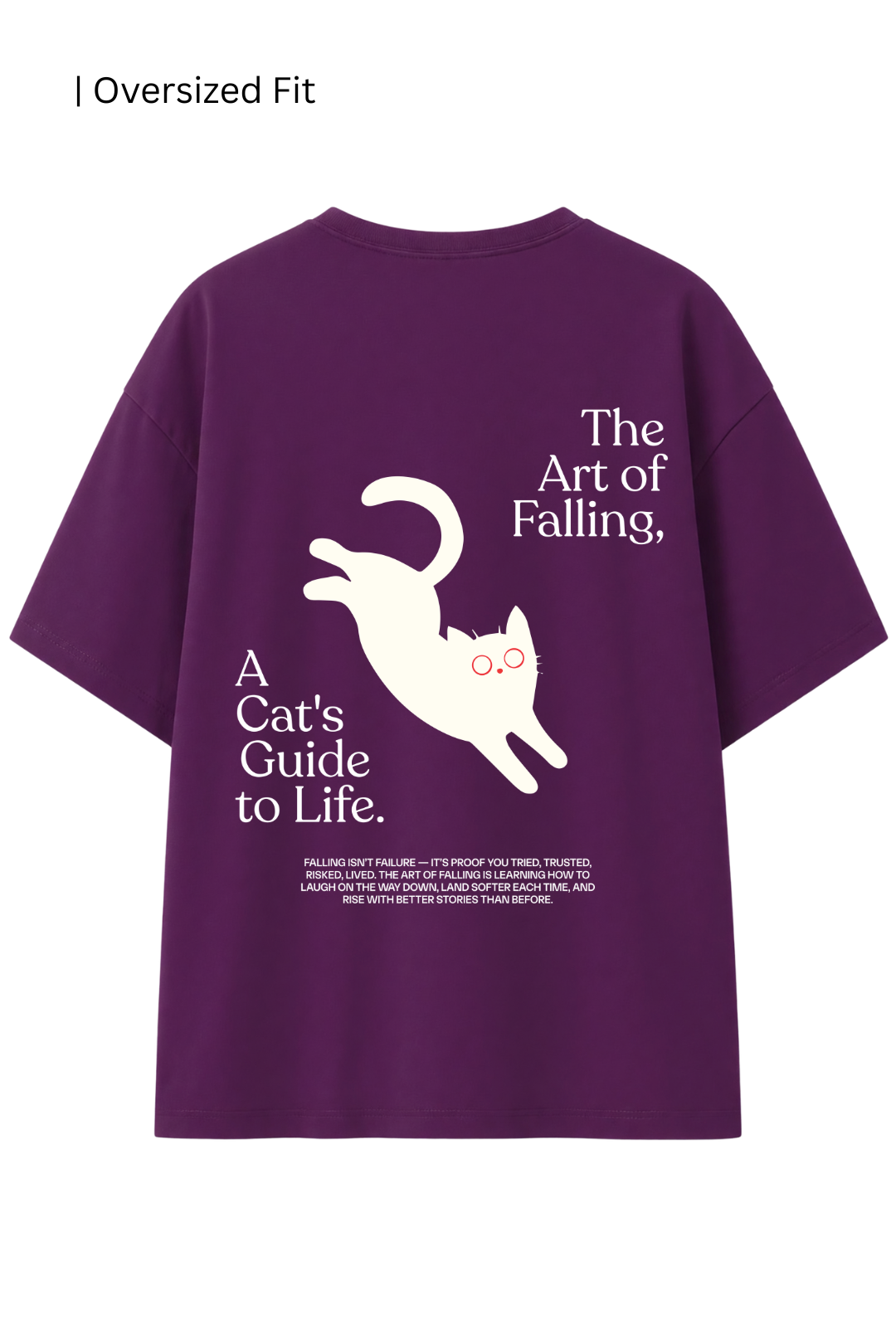 Cotton Oversized Tshirt - ART OF FALLING CAT
