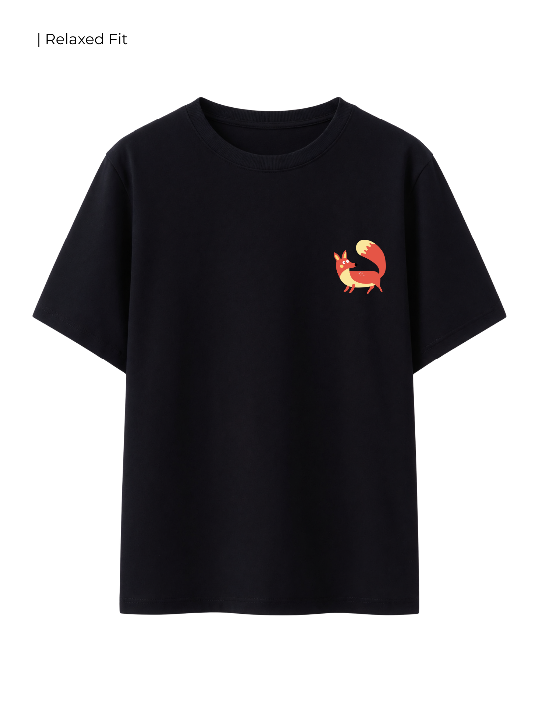 Cotton Relaxed fit Tshirt - Cute animal fox