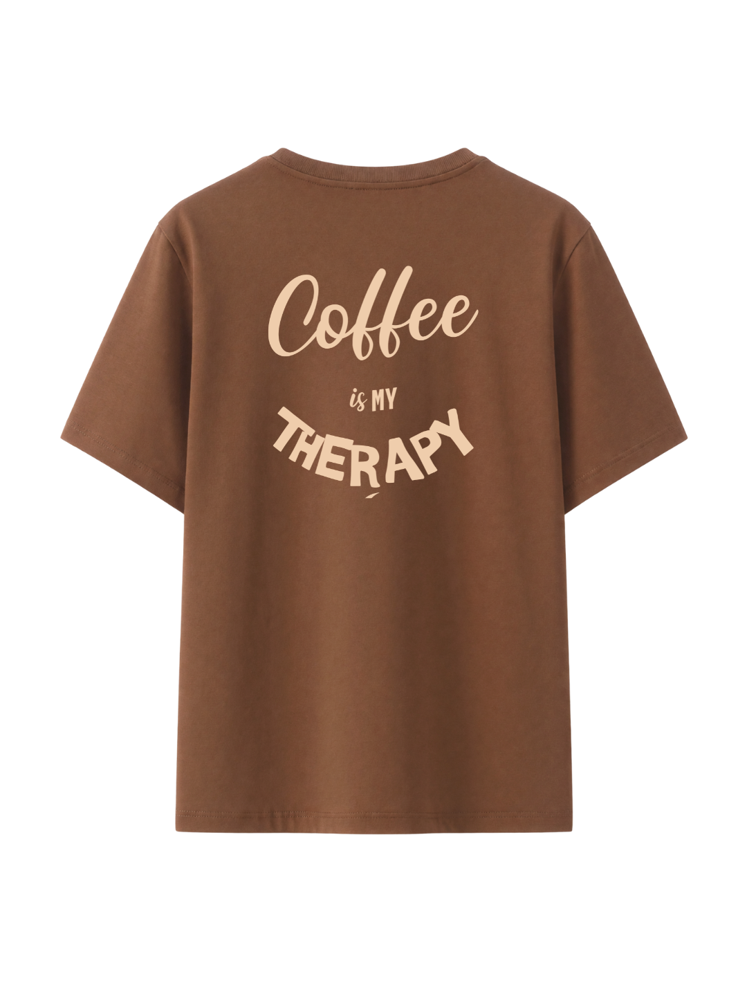 Cotton Relaxed fit Tshirt - Coffee is my therapy
