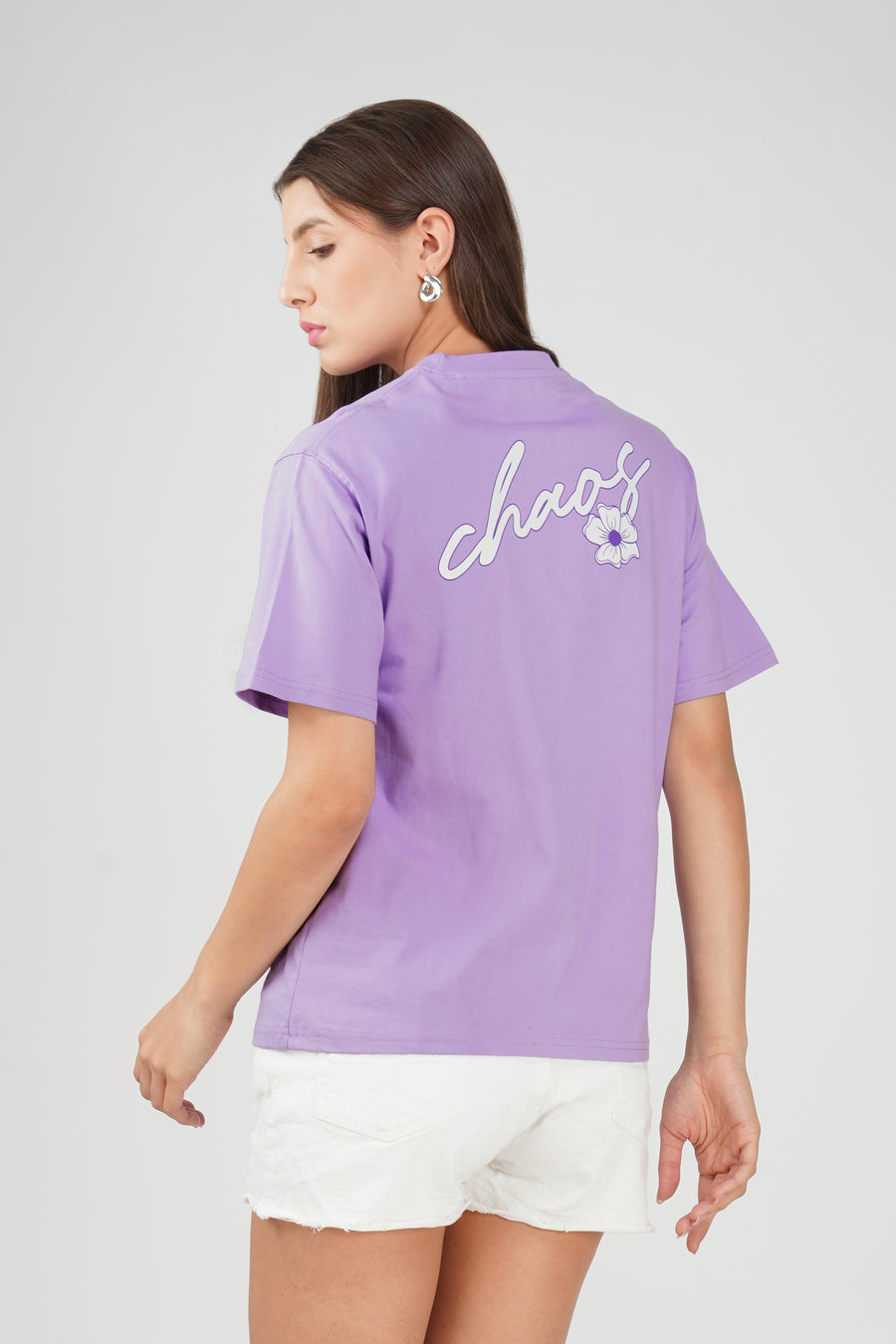 Cotton oversized Tshirt Lilac - Choas