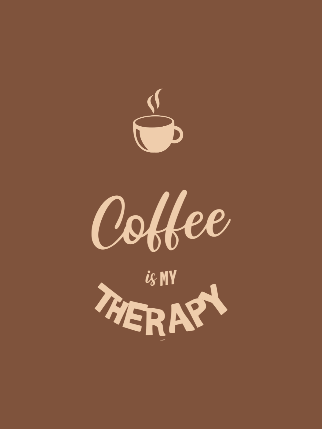 Cotton Relaxed fit Tshirt - Coffee is my therapy