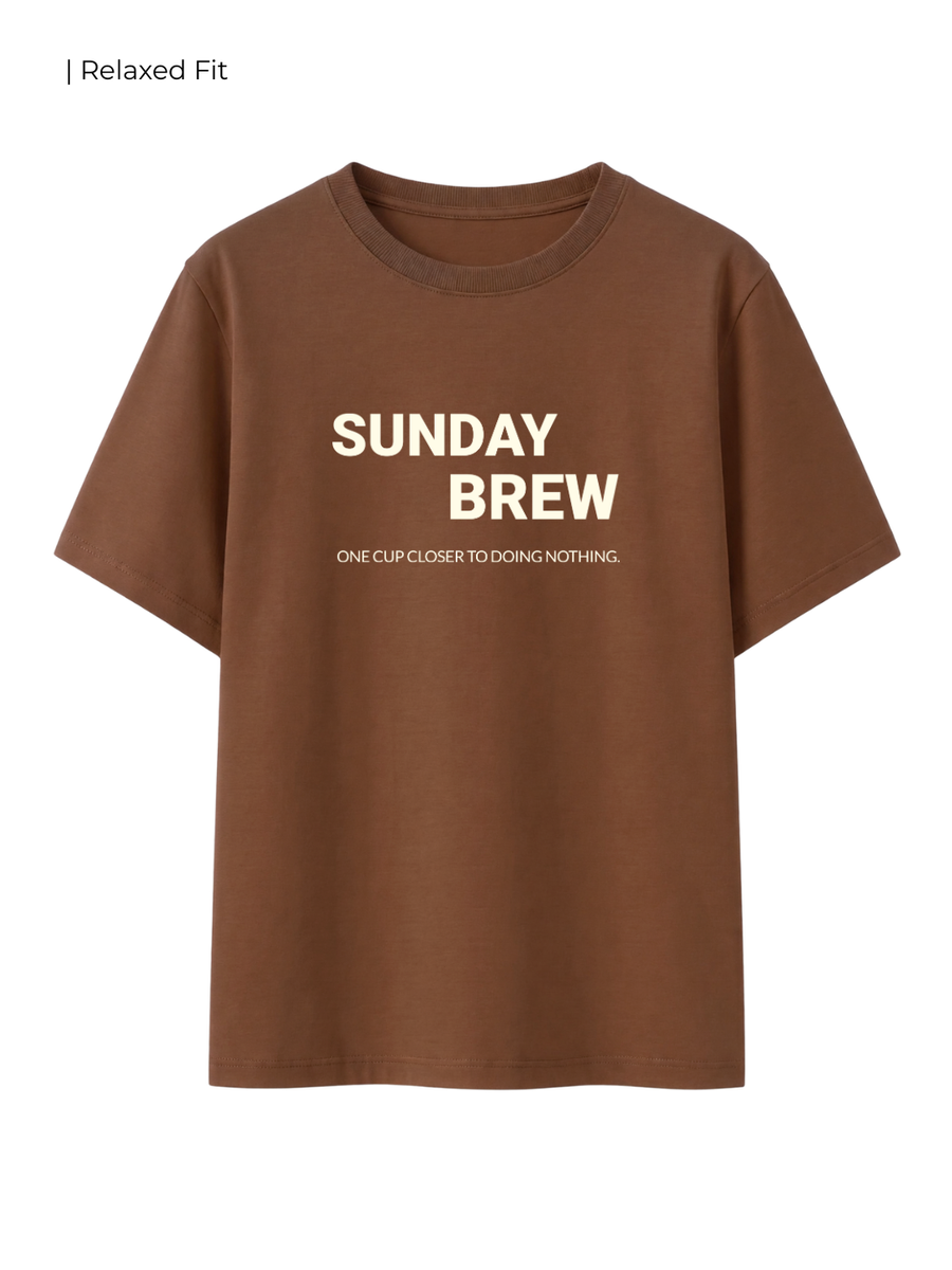 Cotton Relaxed fit Tshirt - Sunday Brew