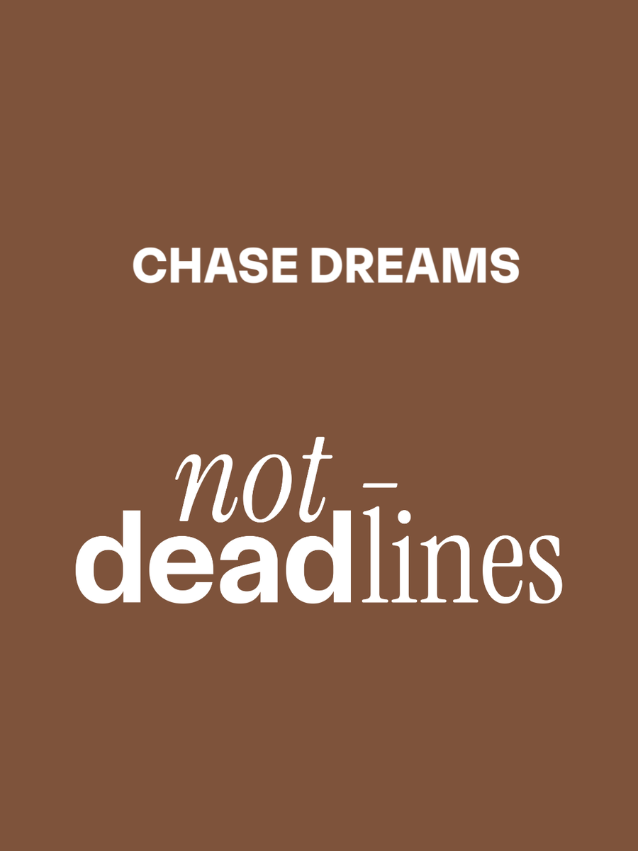 Cotton Relaxed fit Tshirt - Chase dreams not deadline