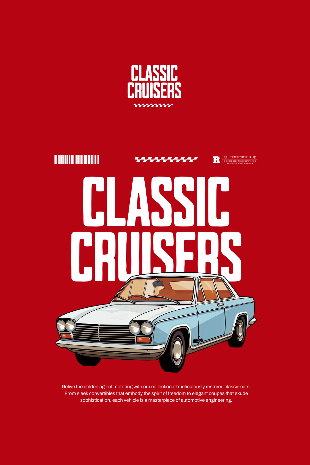 Cotton Oversized Tshirt - Red - CLASSIC CRUISERS