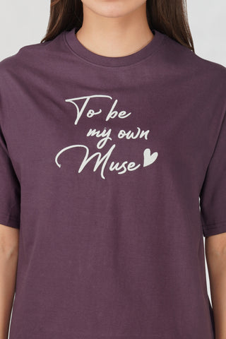 Cotton oversized Tshirt - To be my own muse