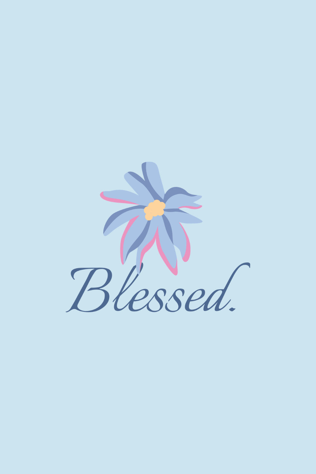 Cotton Oversized Tshirt - Sky Blue - BLESSED FLOWER