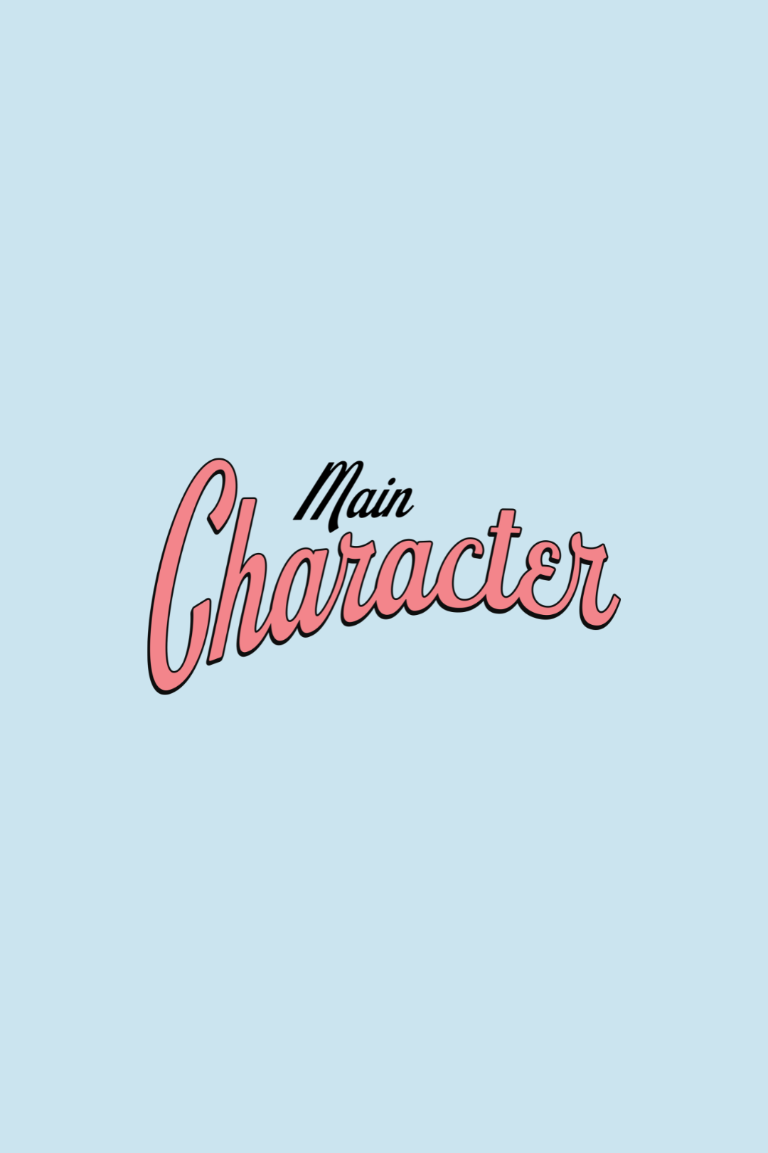 Cotton Oversized Tshirt - Sky Blue - MAIN CHARACTER ENERGY