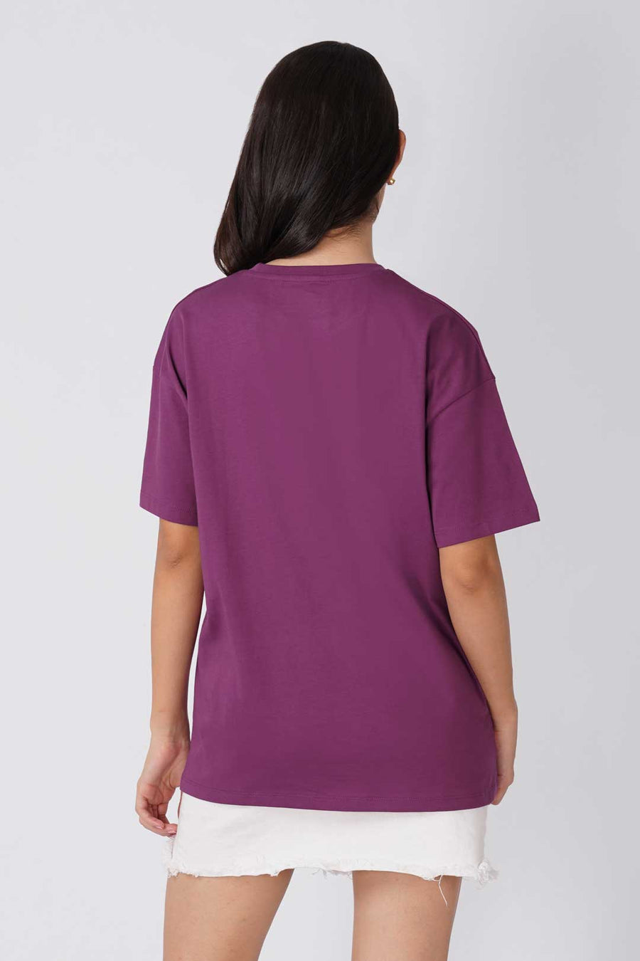 Cotton Oversized Tshirt - Purple - BROOKLYN VARSITY CLUB