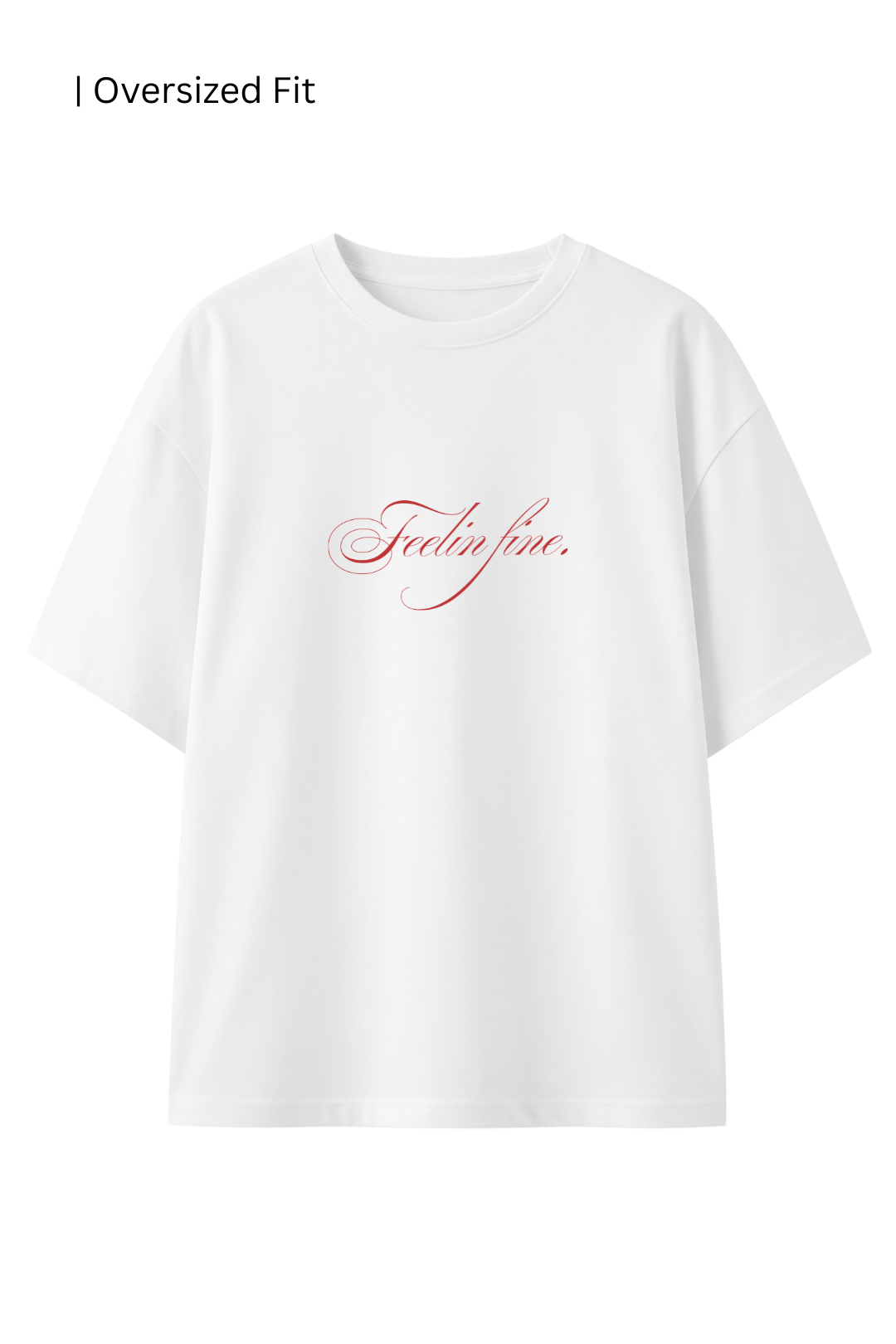 Cotton Oversized Tshirt - White - Feelin fine