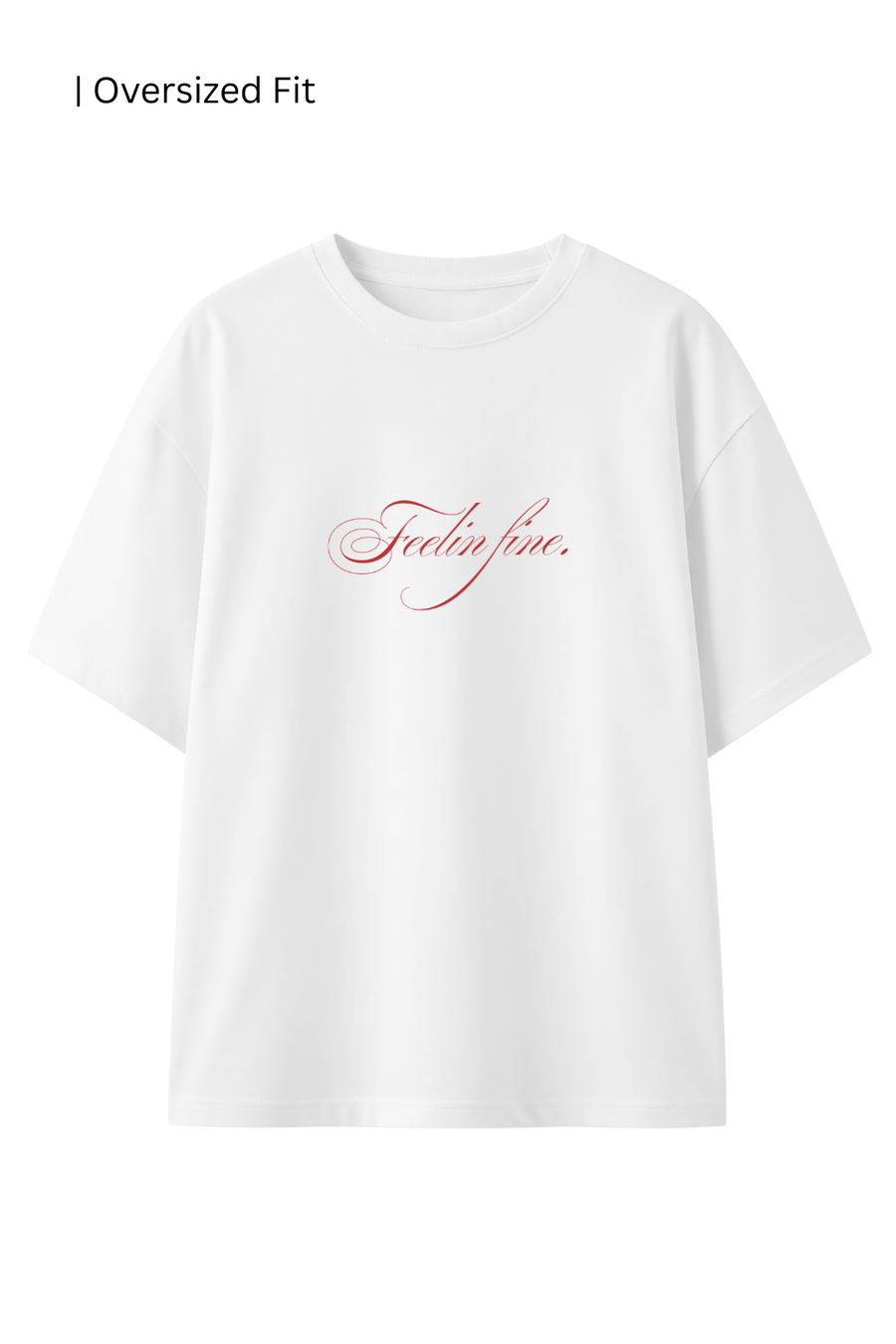 Cotton Oversized Tshirt - White - Feeling fine