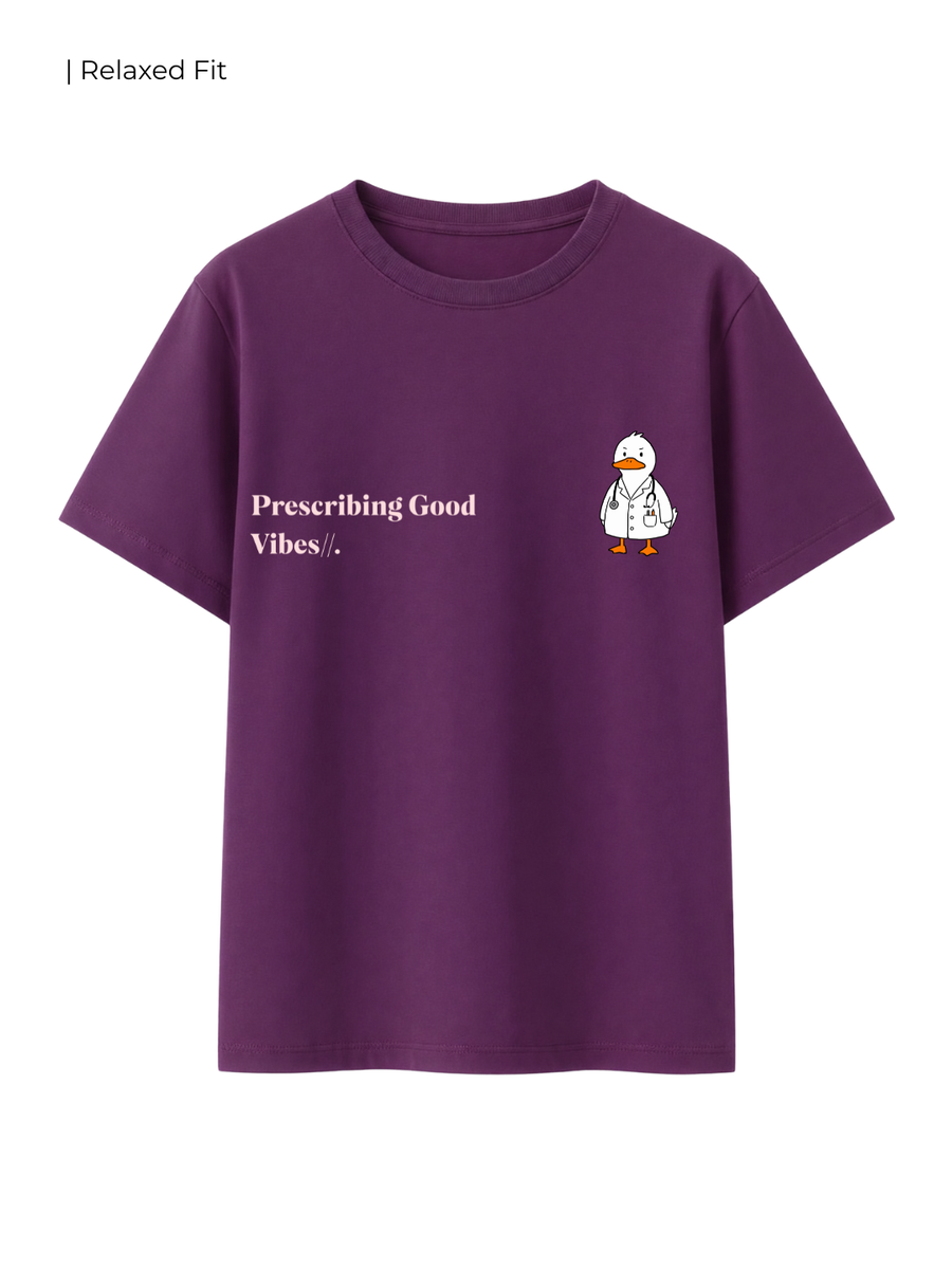 Cotton Relaxed fit Tshirt - Prescribing good vibes