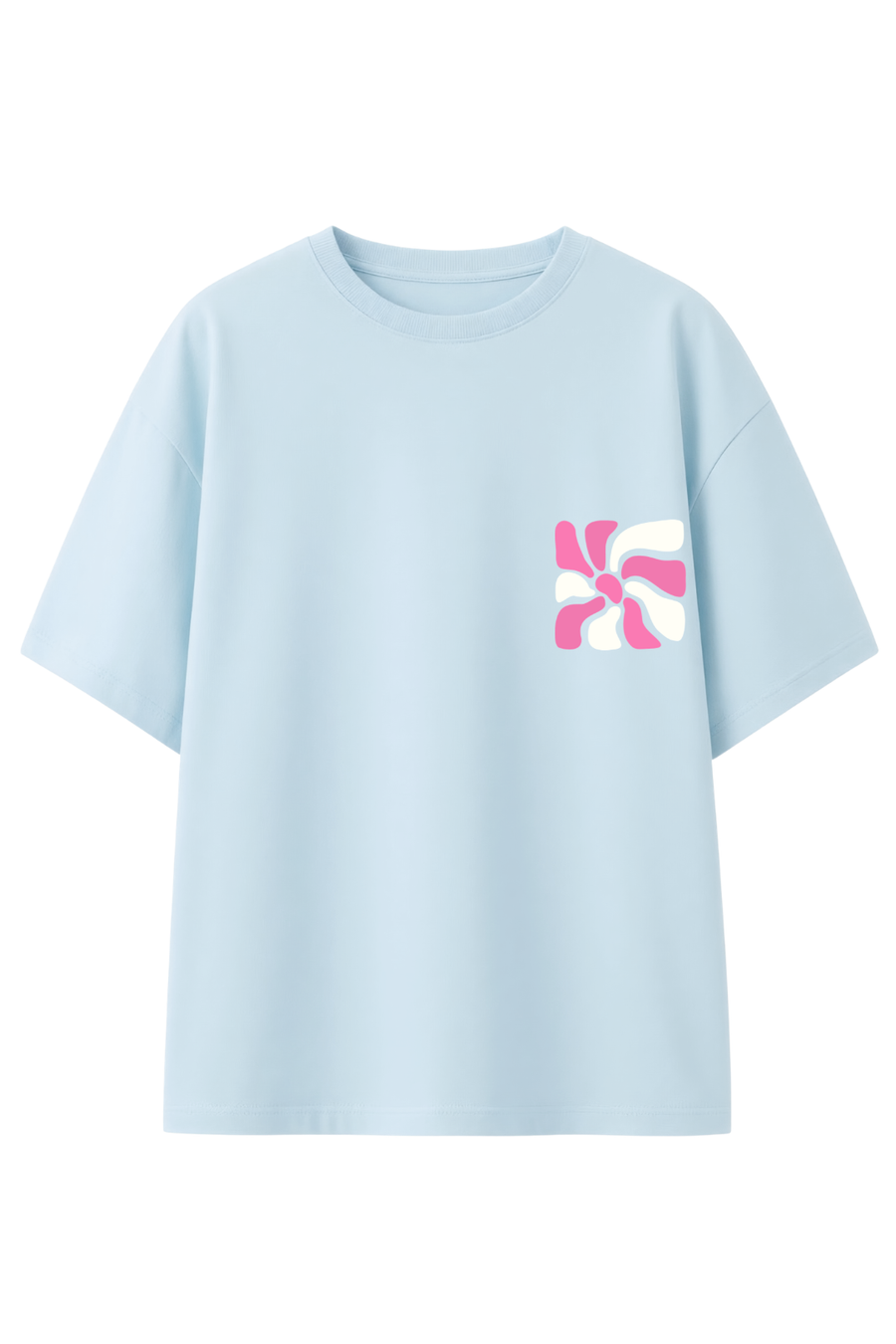 Cotton Oversized Tshirt - Sky Blue - GROWING DAY BY DAY