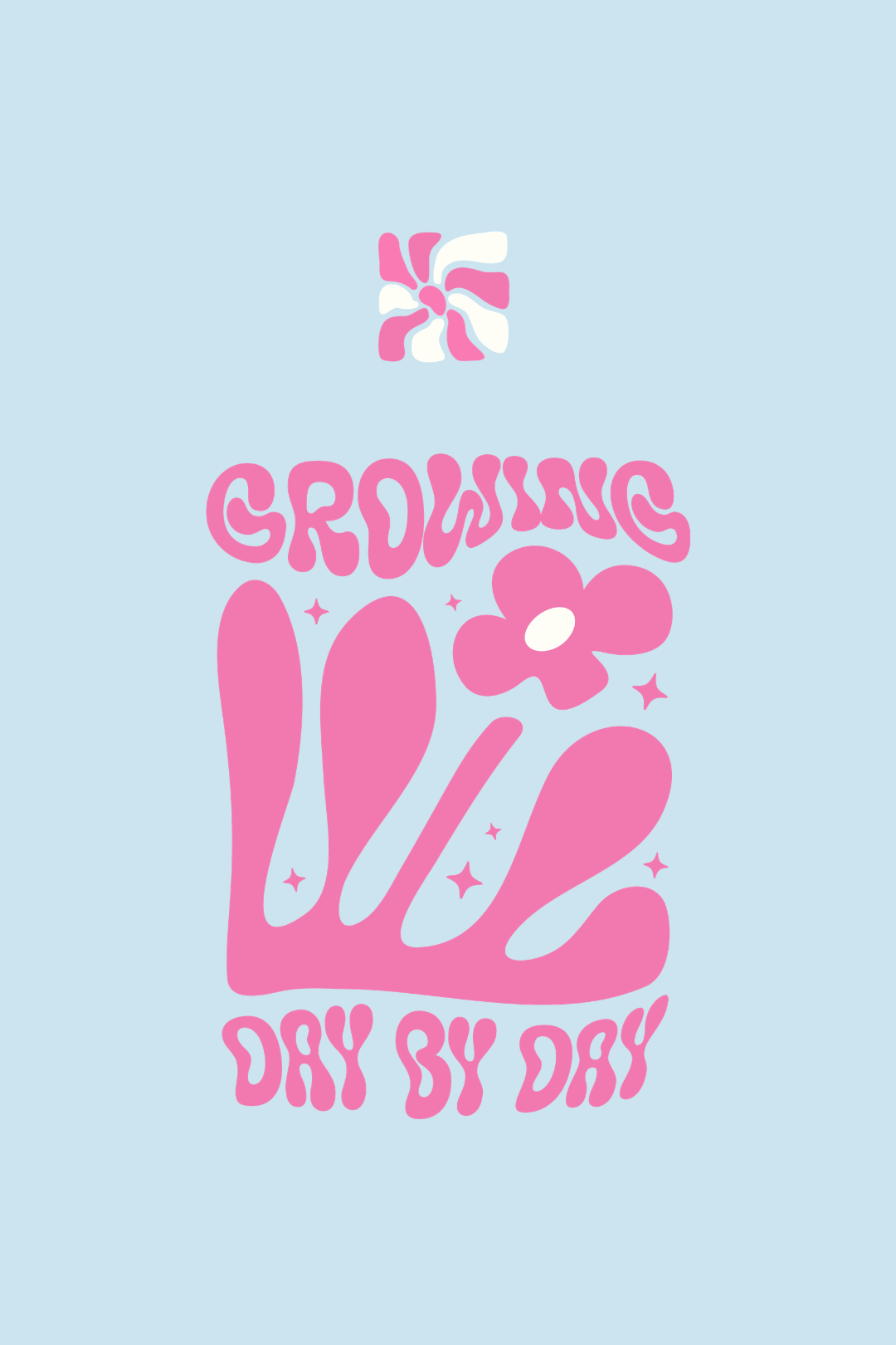 Cotton Oversized Tshirt - Sky Blue - GROWING DAY BY DAY