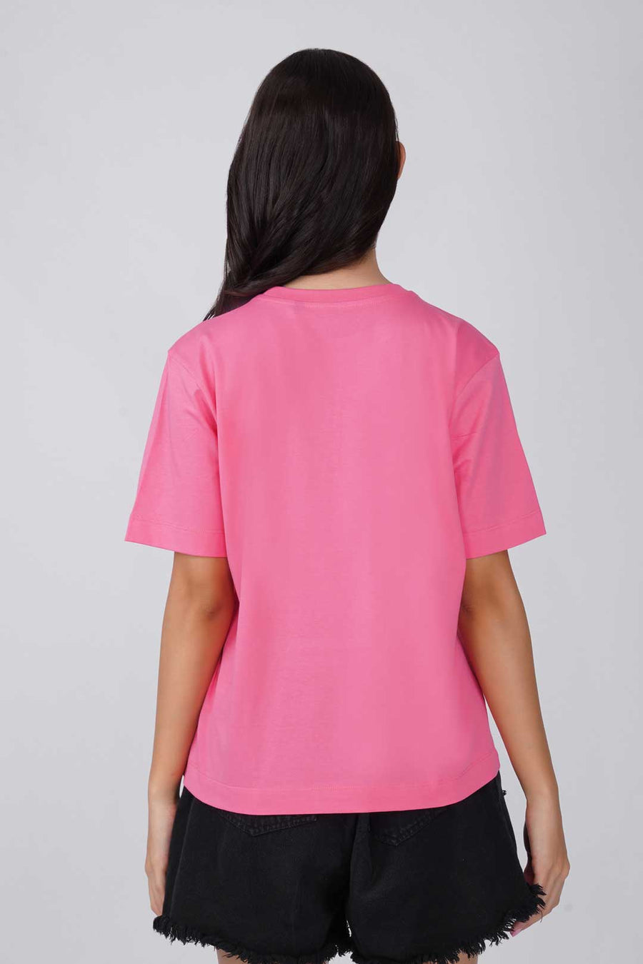 Cotton Oversized Tshirt - Pink - SUPER MOM